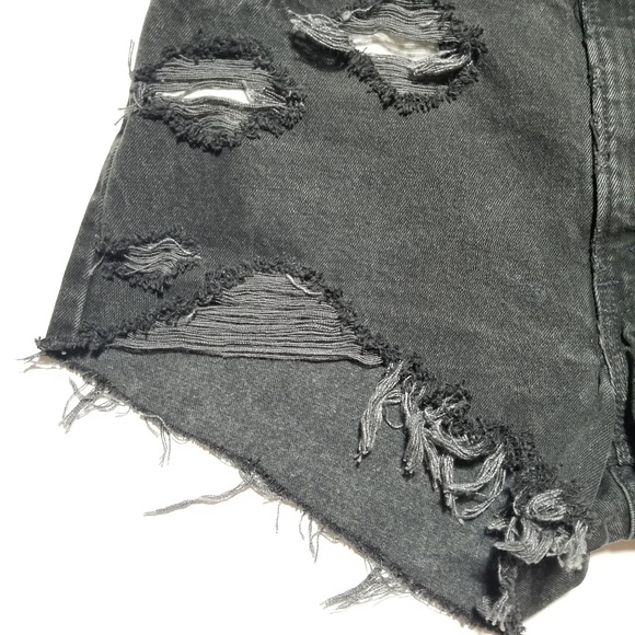 Vtg Levi's 560 Orange Tab Distressed Jean Shorts - Picture 3 of 8